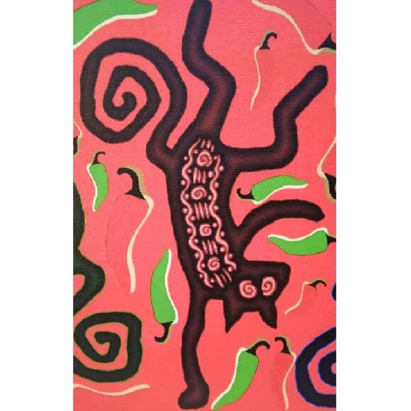 FUN Dancing Peppers Cats Giclee Canvas Wrap Original Art Print - Picture 5 of 11